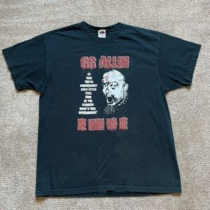 VTG ‘08 GG Allin Death Memorial Faded Black Tee